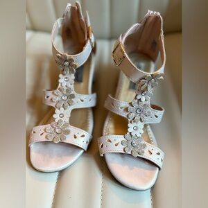 Rachel Shoes Light Dusty Rose/Beige Floral Sandals